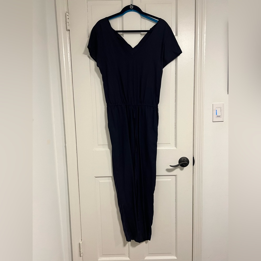 NAVY JCREW JUMPSUIT SHORT SLEEVED GUC